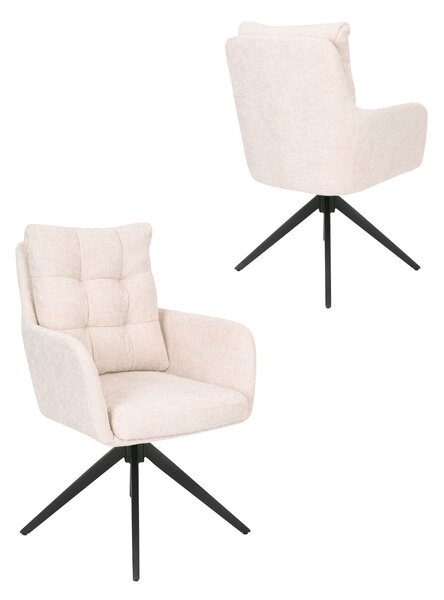 Scaun de dining pivotant Fioro bej