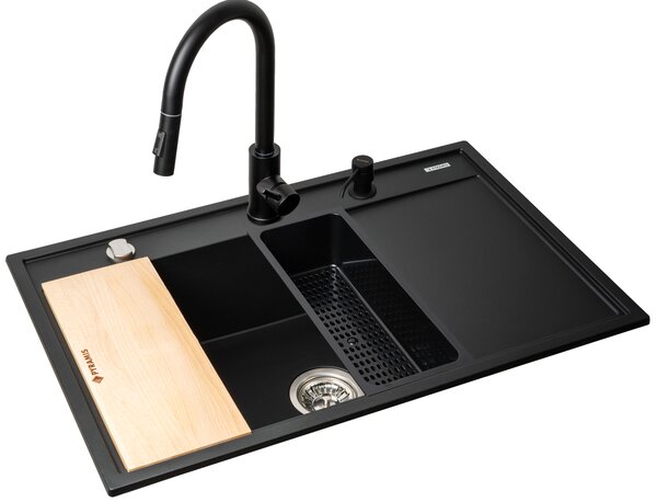 Pyramis Camea chiuveta cu baterie negru/negru 070168401I
