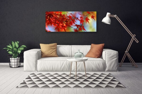 Tablou pe panza canvas Frunze Natura Red