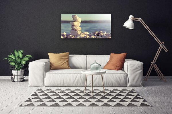 Tablou pe panza canvas Pietre Art White
