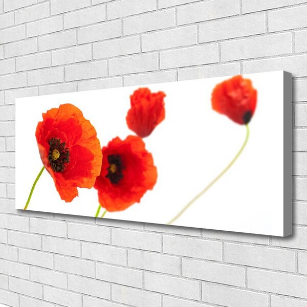 Tablou pe panza canvas Flori Floral Roșu Verde