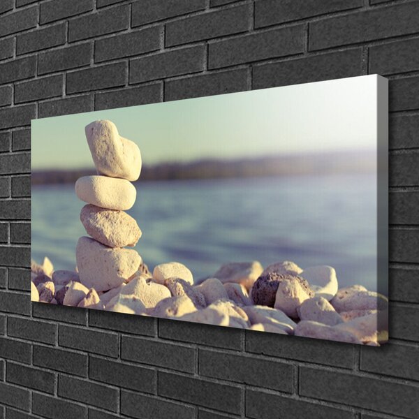 Tablou pe panza canvas Pietre Art White