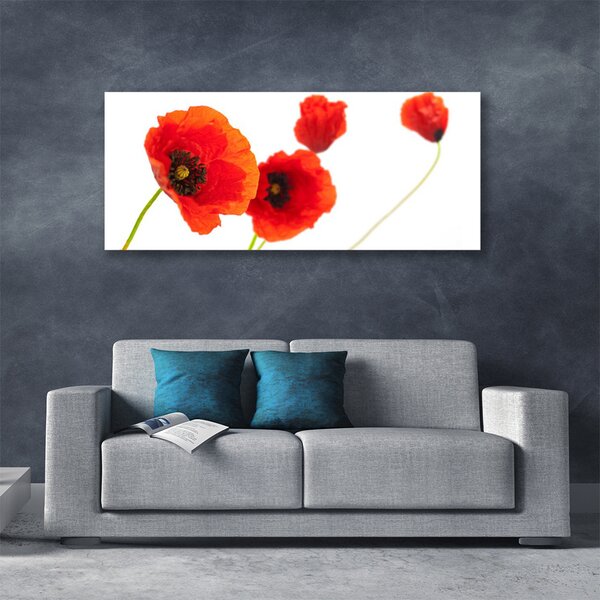 Tablou pe panza canvas Flori Floral Roșu Verde