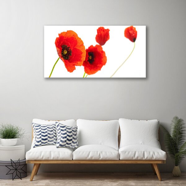 Tablou pe panza canvas Flori Floral Roșu Verde