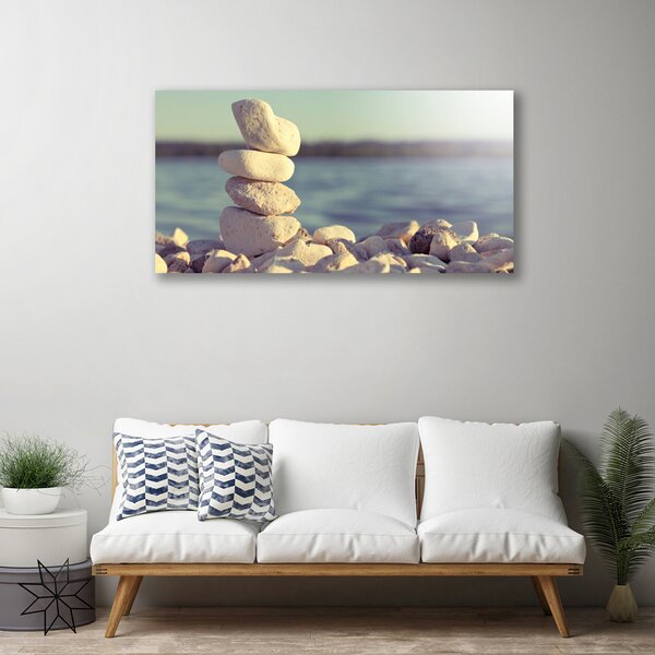 Tablou pe panza canvas Pietre Art White