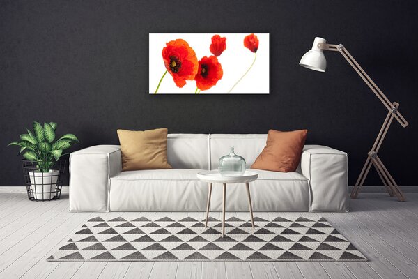Tablou pe panza canvas Flori Floral Roșu Verde