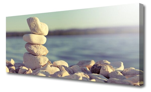 Tablou pe panza canvas Pietre Art White