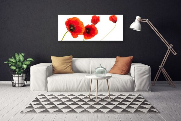 Tablou pe panza canvas Flori Floral Roșu Verde
