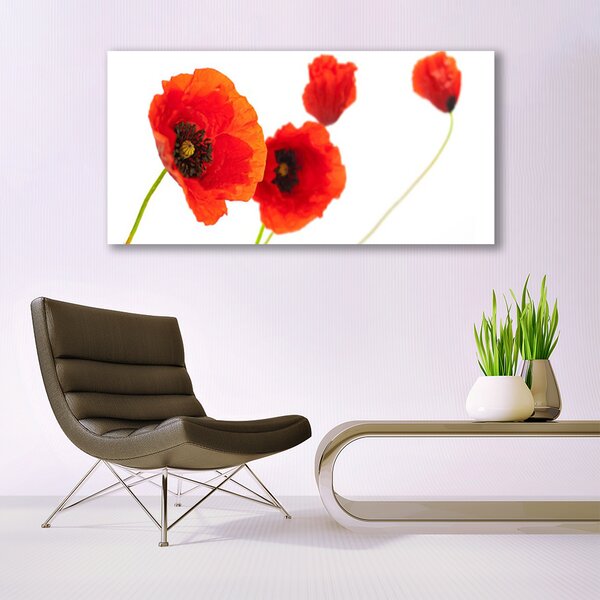 Tablou pe panza canvas Flori Floral Roșu Verde