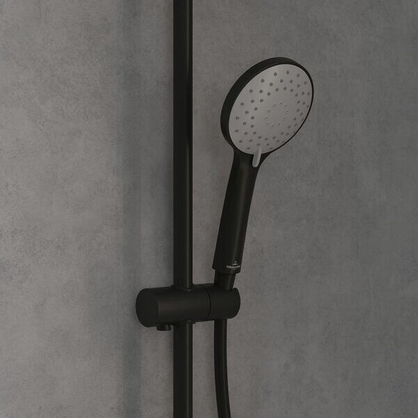 Villeroy & Boch Universal Showers set de duș perete cu termostat cu duș de ploaie negru TVS109002000K5