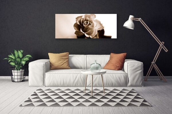 Tablou pe panza canvas Rose Floral Sepia