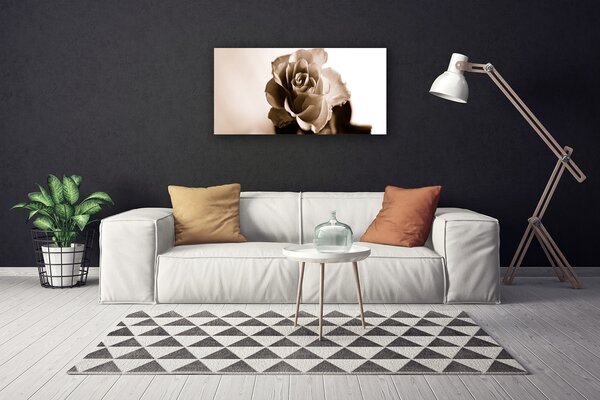 Tablou pe panza canvas Rose Floral Sepia