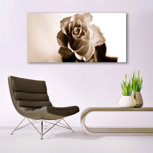 Tablou pe panza canvas Rose Floral Sepia