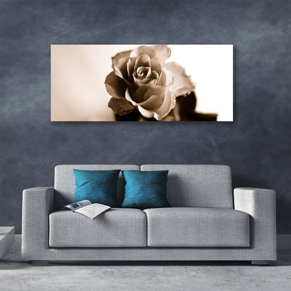 Tablou pe panza canvas Rose Floral Sepia