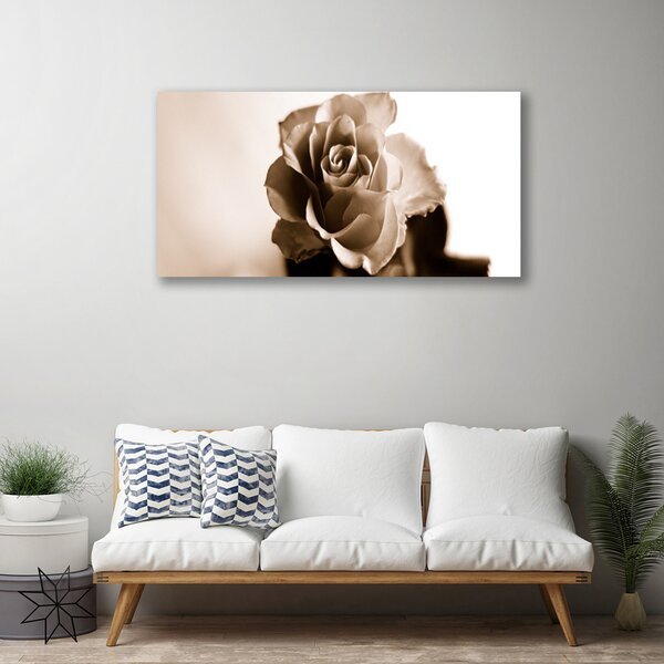 Tablou pe panza canvas Rose Floral Sepia