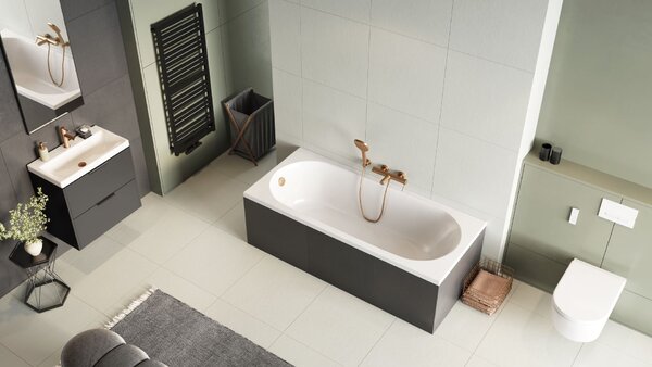 Excellent Oceana cadă dreptunghiulară slim 180x80 cm alb WAEX.OCM.180.80WHS