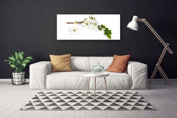Tablou pe panza canvas Flower Branch Natura Alb Brun Verde