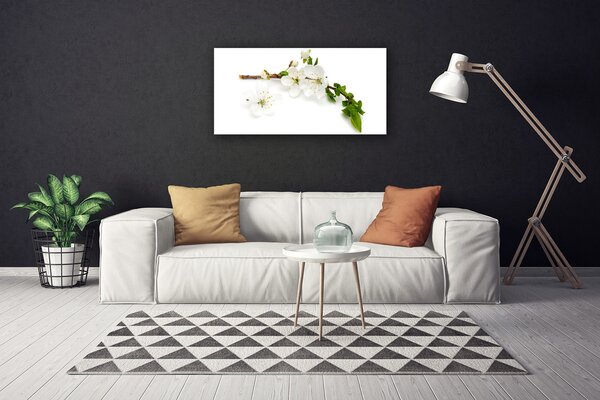 Tablou pe panza canvas Flower Branch Natura Alb Brun Verde