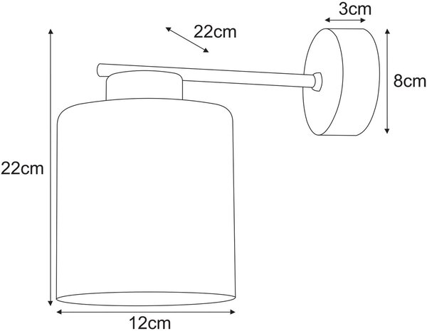 Kaja Vanes lampă de perete 1x15 W auriu-chihlimbar-bej K-5813
