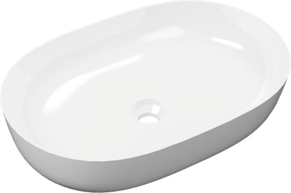 Actima Jima lavoar 51x36.5 cm ovale de blat alb luciu CEAC.2001.510.WH