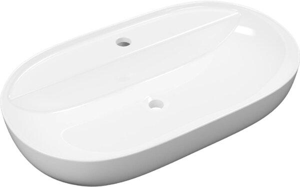 Actima Jima lavoar 71x40 cm ovale de blat alb luciu CEAC.2002.710.WH