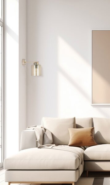Kaja Vanes lampă de perete 1x15 W auriu-chihlimbar-bej K-5813