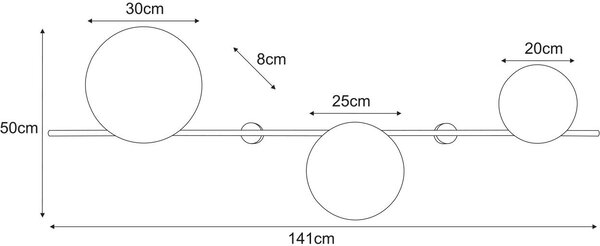 Kaja Talar lampă de perete 3x10 W bej K-5805