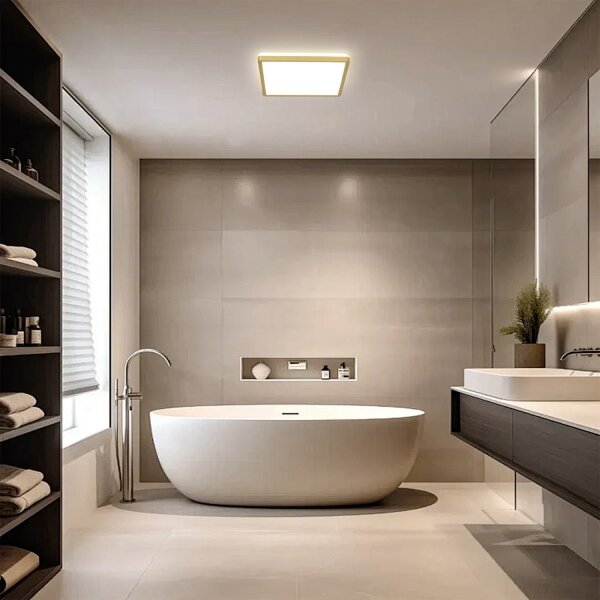 Brilagi - Corp de iluminat LED pentru baie ULTRA SLIM LED/18W/230V 30x30 cm auriu IP54