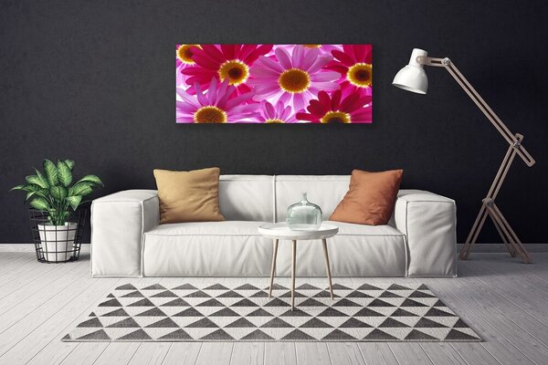Tablou pe panza canvas Flori Floral galben roz