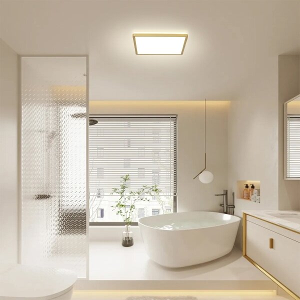 Brilagi - Corp de iluminat LED pentru baie ULTRA SLIM LED/18W/230V 30x30 cm auriu IP54