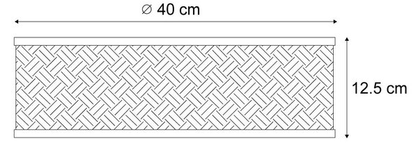 Plafonieră orientală din bambus natural 40cm - Tremmo