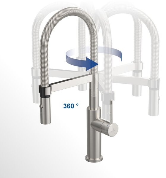 Villeroy & Boch Steel Expert Compact baterie bucătărie pe picior oţel inoxidabil 927300LC