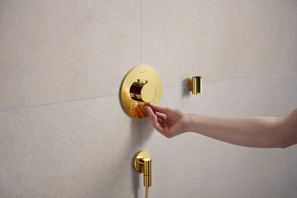 Hansgrohe Ecostat Comfort S baterie cadă-duș ascuns cu termostat auriu 33715990