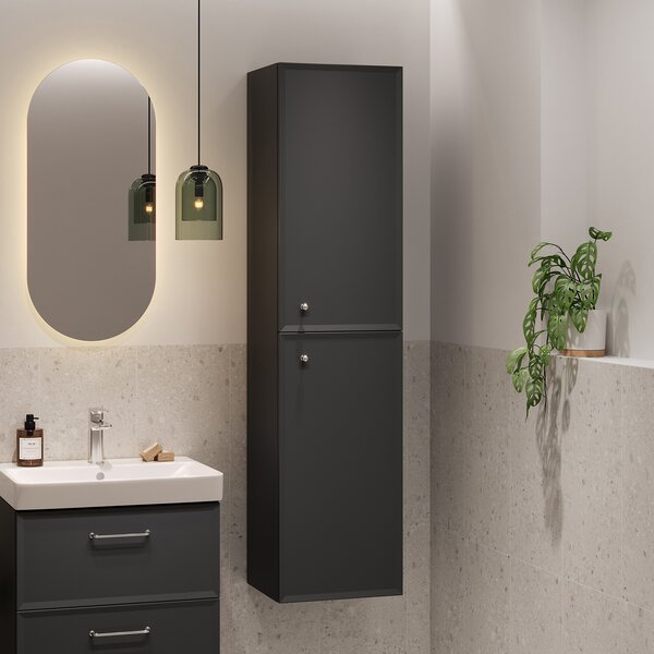 Cersanit Milagros dulap 40x30x160 cm laterala pe perete negru S1021-011