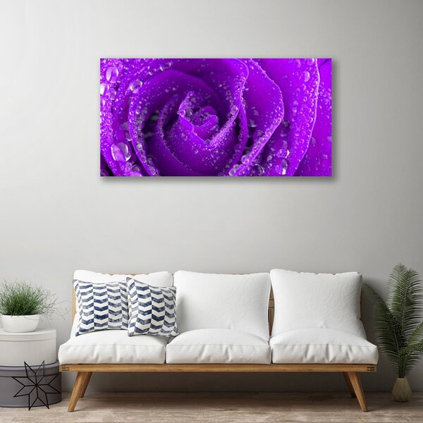 Tablou pe panza canvas Rose Floral violet