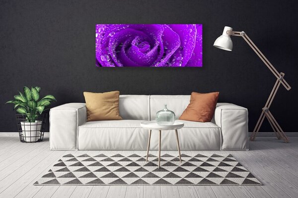 Tablou pe panza canvas Rose Floral violet