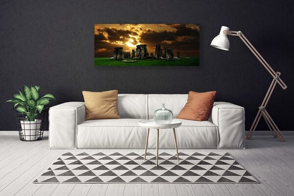 Tablou pe panza canvas Pietrele Peisaj Gri Verde