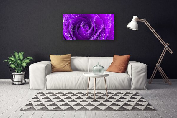 Tablou pe panza canvas Rose Floral violet