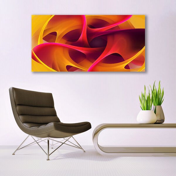 Tablou pe panza canvas Abstract Art Galben roz
