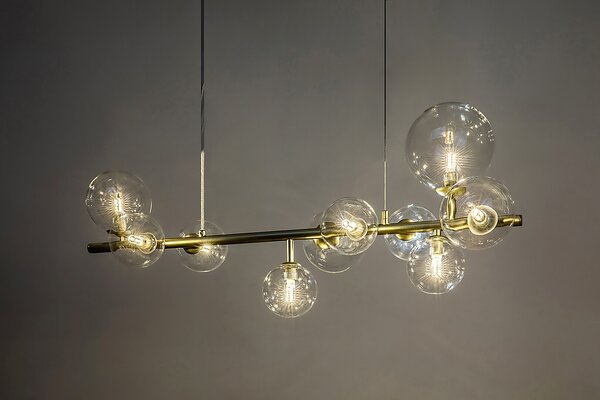 Rabalux Aslov lampă suspendată x28 W transparent-auriu 72298