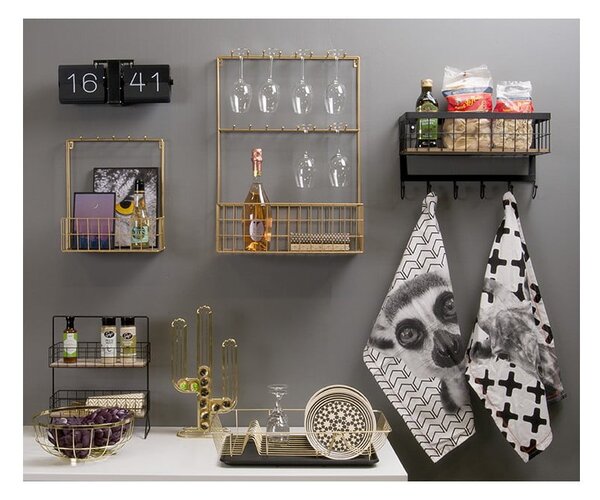 Suport pentru scurs vase PT LIVING Linea, auriu