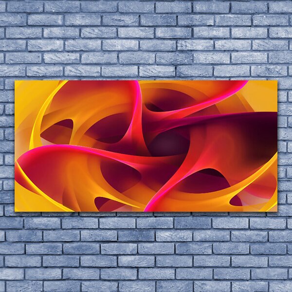 Tablou pe panza canvas Abstract Art Galben roz