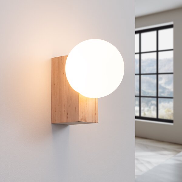 Sollux Lighting Bulbo lampă de perete 1x8 W alb-lemn SL.1682