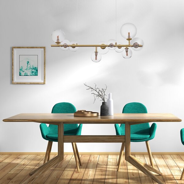 Rabalux Aslov lampă suspendată x28 W transparent-auriu 72298