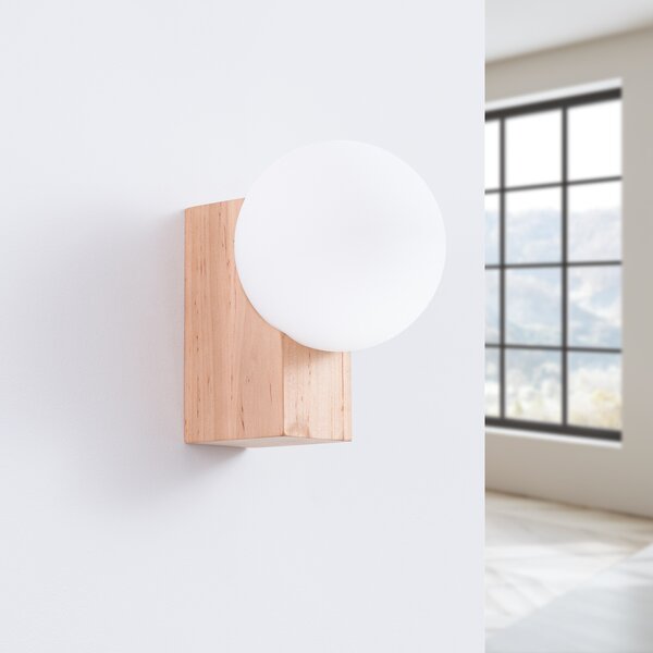 Sollux Lighting Bulbo lampă de perete 1x8 W alb-lemn SL.1682