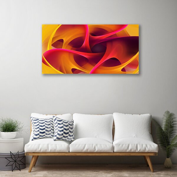 Tablou pe panza canvas Abstract Art Galben roz