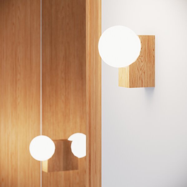 Sollux Lighting Bulbo lampă de perete 1x8 W alb-lemn SL.1682
