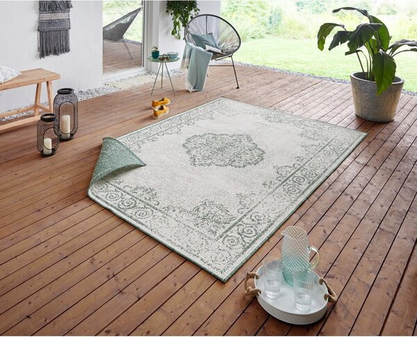 Covor adecvat pentru exterior NORTHRUGS Cebu, 80 x 150 cm, verde-crem