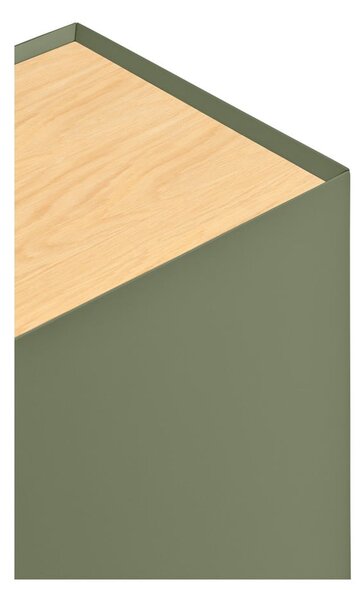 Masă TV verde/în culoare naturală cu aspect de lemn de stejar 180x45 cm Arista – Teulat