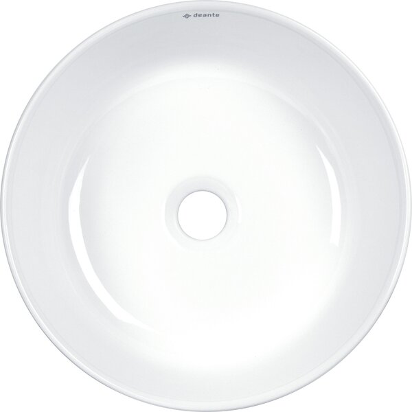 Deante Silia Hexa lavoar 36x36 cm rotund de blat alb luciu CDX_6U3S